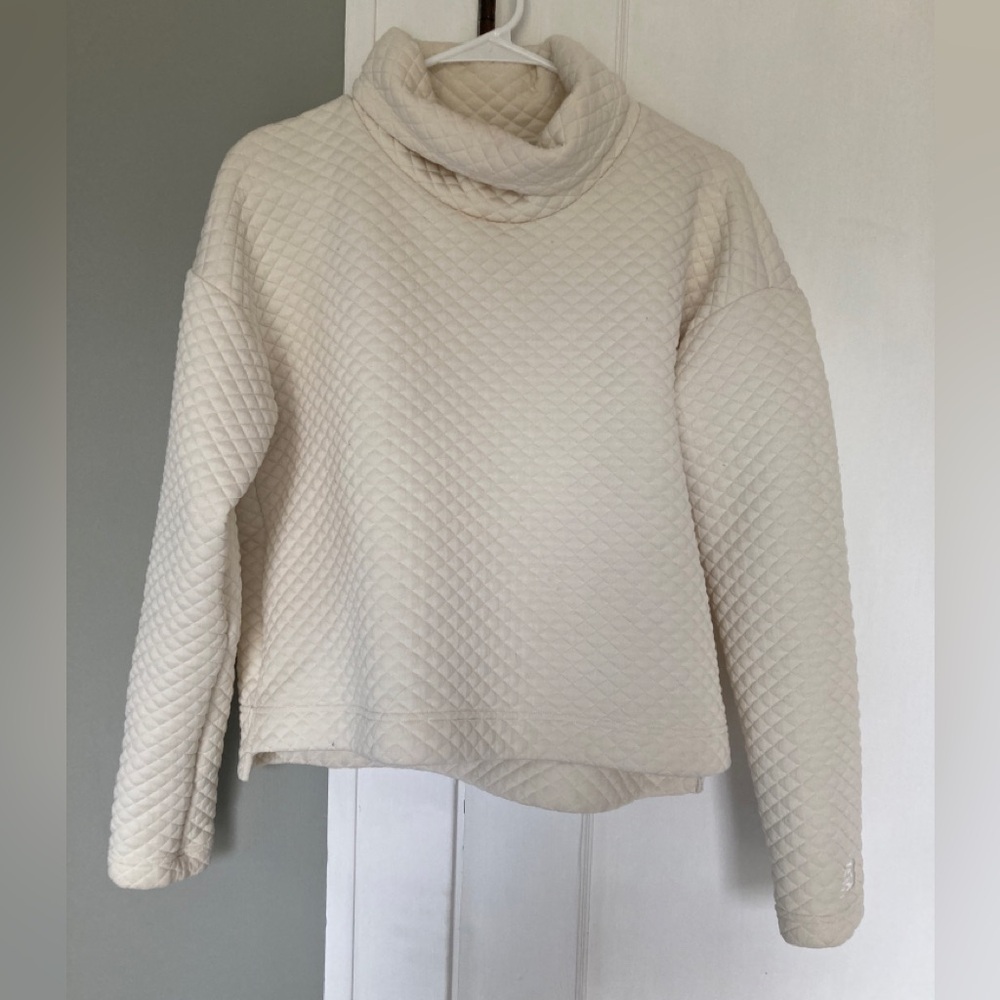 New Balance Cream Quilted Sweater